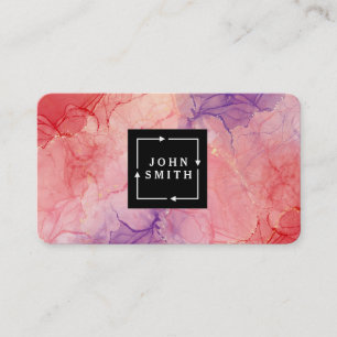 Modernes Blue Graffiti Coole Abstrakte Kunst Visitenkarte