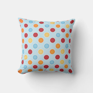 Modernes Blue Polka Dot Außenkissen Kissen Für Draußen