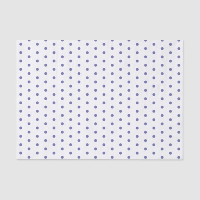 Modernes Blue Polka Dot White Color Geschenkpapier Seidenpapier (Vorderseite)