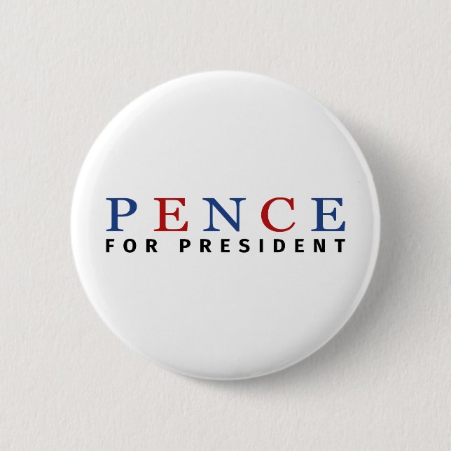 Modernes Blue Red Mike Pence für Präsident Button (Vorderseite)