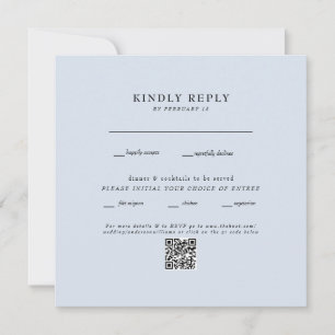 Modernes Blue Square Wedding QR Code UAWG
