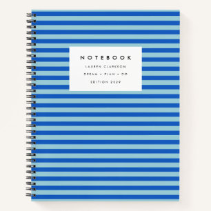 Modernes Blue Strip Notebook Notizbuch
