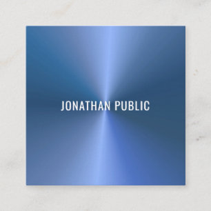 Modernes Blue Template Beruflich Elegant Einfach Quadratische Visitenkarte