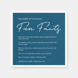 Modernes Blue White White Fest - Funchliste Hochze Serviette