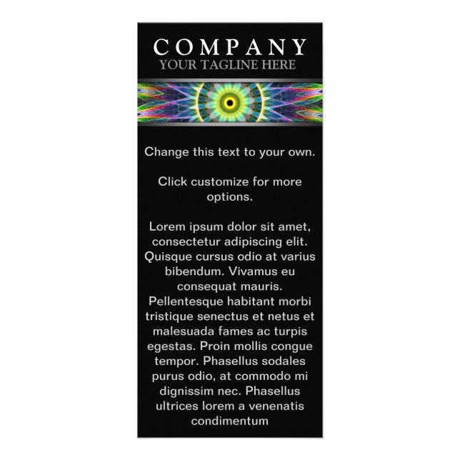 Modernes Blumen-Auge Werbekarte (Vorne)