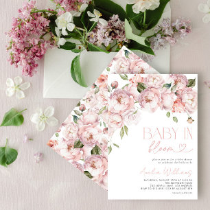 Modernes Blumenbaby im Bloom Girl Duwer Einladung