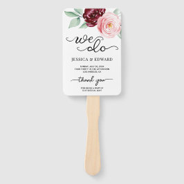 Modernes Blumendanken für das elegante Hochzeitspr Fächer