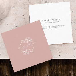 Modernes, blumengeschmücktes Logo für die Linie Visitenkarte