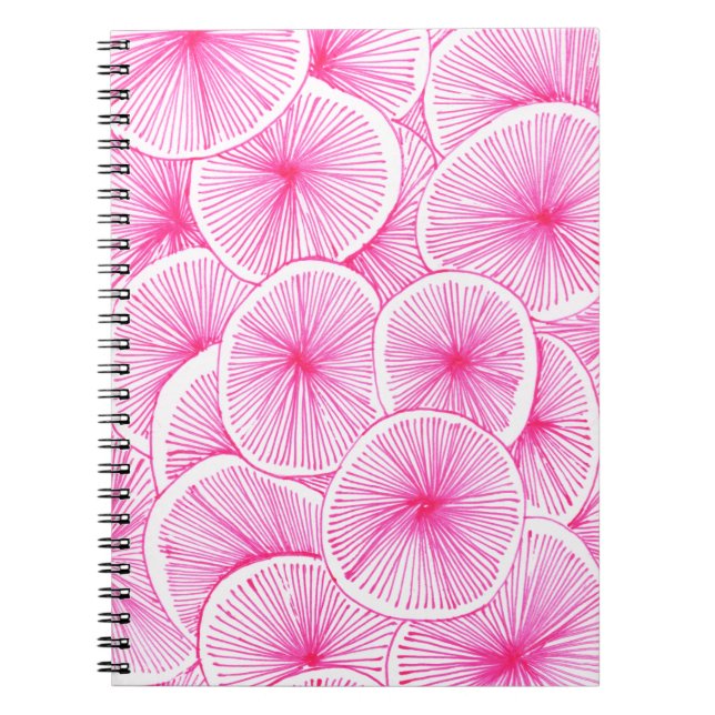 Modernes, blumengeschmücktes Notizbuch, Designerno Notizblock (Vorderseite)