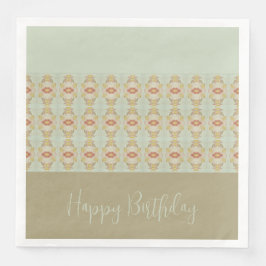 Modernes Blumenmuster - Akzentuierter Designer Serviette