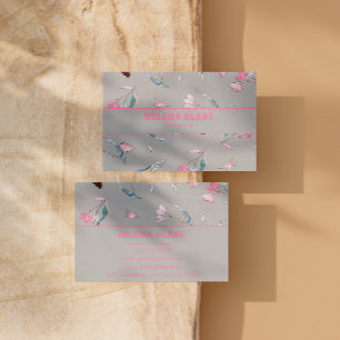 Modernes Blumenmuster   Elegant und Beruflich Visitenkarte