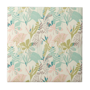 Modernes Blumenmuster Fliese