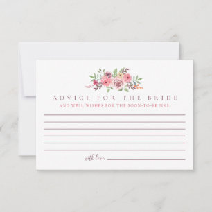 Modernes Blumenmuster für die Bride Cards RSVP Karte