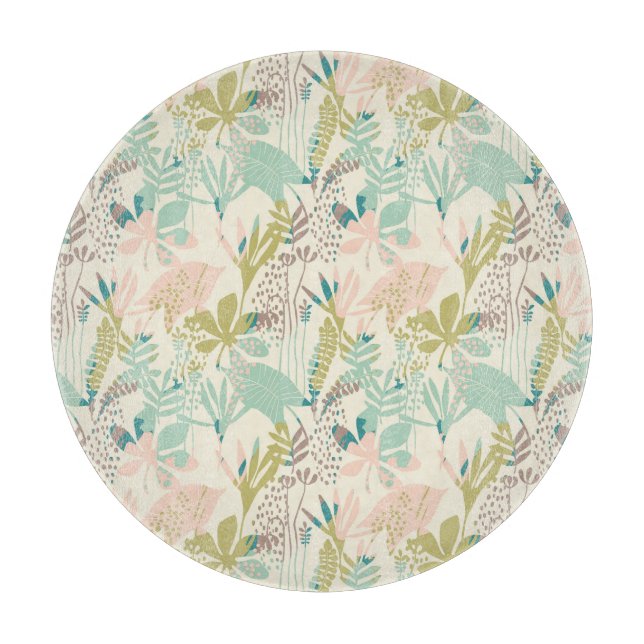 Modernes Blumenmuster Schneidebrett (Vorderseite)