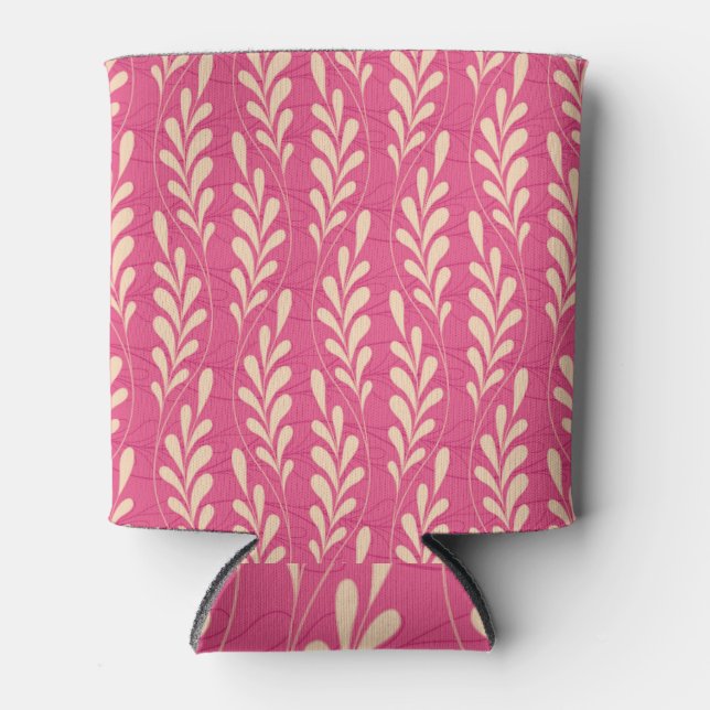 Modernes Blumenmuster: Stilvolles Muster. Dosenkühler (Vorderseite)