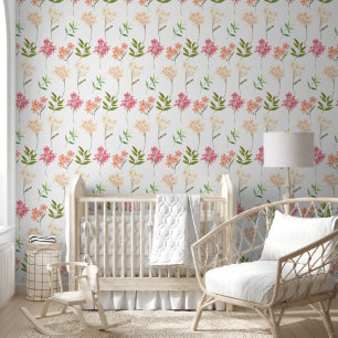 Modernes Blumenmuster Trendy Botanical Tapete