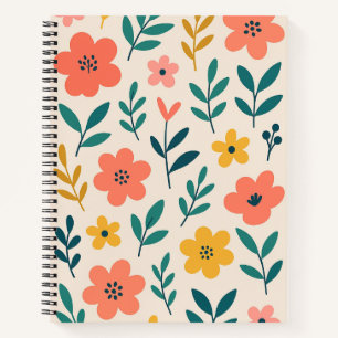 Modernes BlumenNotebook Notizbuch