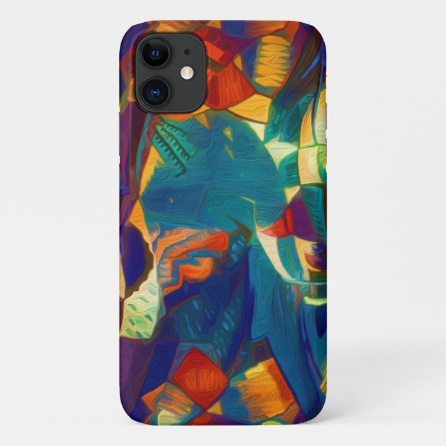 Modernes Blumenrosa Linien Abstrakte Kunst Malerei Case-Mate iPhone Hülle (Rückseite)