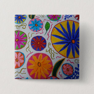 Modernes Blumenzeitalter Button