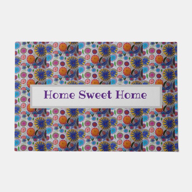 Modernes Blumenzeitalter Fußmatte (Vorderseite)