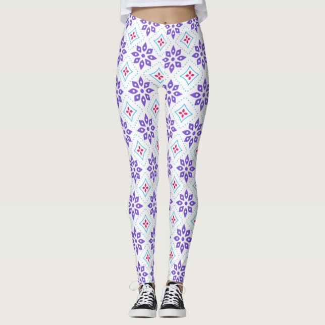 Modernes Blumenzeitalter Leggings (Vorderseite)