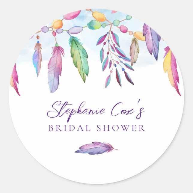 Modernes Blumenzeitalter Runder Aufkleber (Vorderseite)