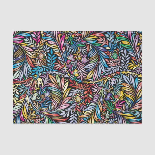 Modernes Blumenzeitalter Seidenpapier (Vorderseite)