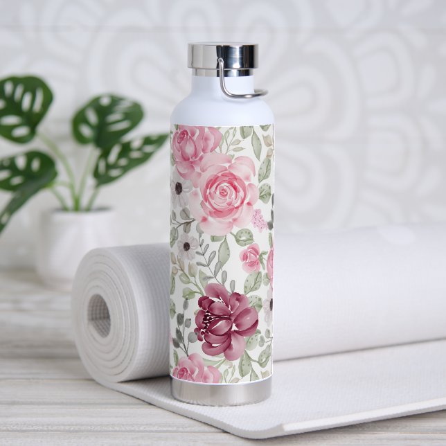 Modernes Blumenzeitalter Trinkflasche (Yoga)