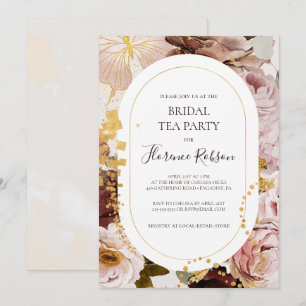 Modernes Blush Floral Party Einladung