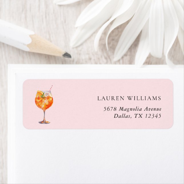 Modernes Blush Pink Aperol Spritz Brautparty (Insitu)