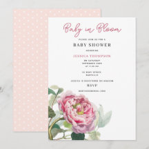 Modernes Blush Pink Floral Baby in Bloom Baby Dusc
