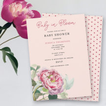 Modernes Blush Pink Floral Baby in Bloom Baby Dusc