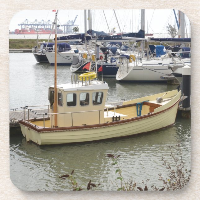 Modernes Boat Traditioneller Stil Untersetzer (Vorderseite)