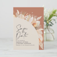 Modernes bohemianisches Terracotta Pampas Gras sti