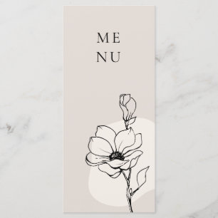 Modernes Bohemisches Hochzeitmenü Menükarte