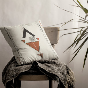 Modernes Boho Abstrakt 16 Zoll x 16 Zoll Dekor Kissen