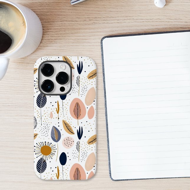 Modernes Boho Abstraktes botanisches Muster Case-Mate iPhone Hülle (Von Creator hochgeladen)