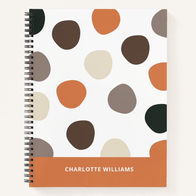 Modernes Boho Abstraktes Muster Notizbuch (Vorderseite)