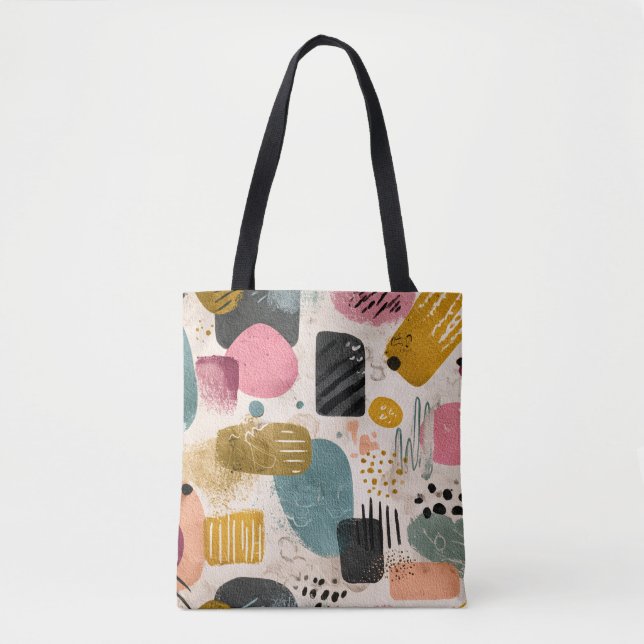 Modernes Boho Abstraktes Muster | Textil farblich (Vorderseite)