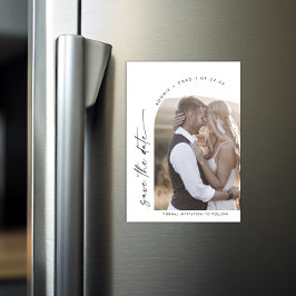 Modernes Boho Arch Wedding Foto Save the Date Magneteinladung