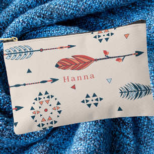 Modernes Boho Arrow-Muster Zubehörtasche