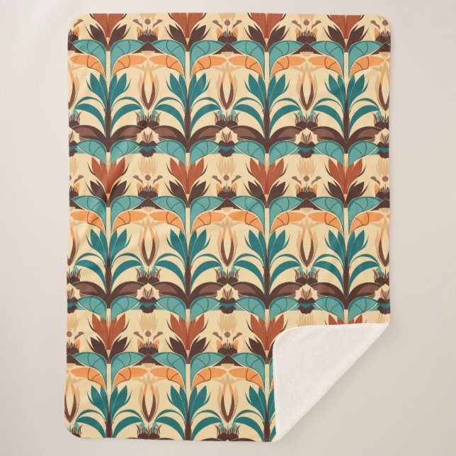 Modernes Boho aus dem Mittelalter Sherpadecke (Vorderseite)