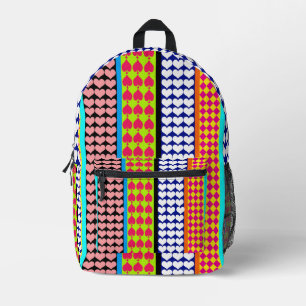 Modernes Boho Bohemisch Stripmuster Design Bedruckter Rucksack
