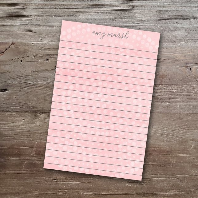 Modernes Boho Dot-Muster mit einem Bounce-Skriptna Post-it Klebezettel (Von Creator hochgeladen)