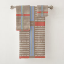 Modernes Boho Ethnic Geometric Multi Khaki