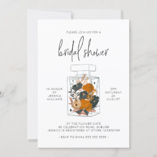 Modernes Boho Floral Parfüm Brunch Brautparty Einladung
