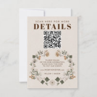 Modernes Boho Folk Wedding RSVP Details QR Code