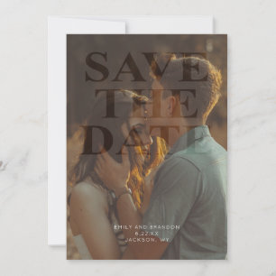 Modernes Boho-Foto Save the Date Einladung