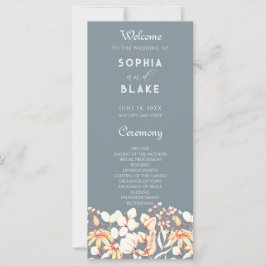 Modernes Boho Garden Gray Wedding Programm