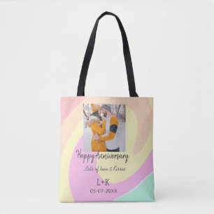 Modernes boho Happy Jubiläum Namensdatum orange hi